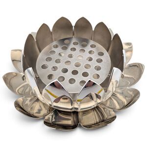 Reed & Barton 3002 Water Lily Silver-plate Lotus Bowl Flower Frog 3 Piece